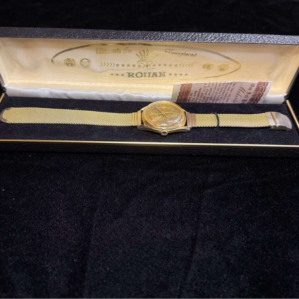 Vintage Rouan 1976 Bicentennial Gold Men's Watch